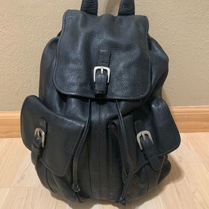 Kenneth Cole Genuine Leather Black Backpack